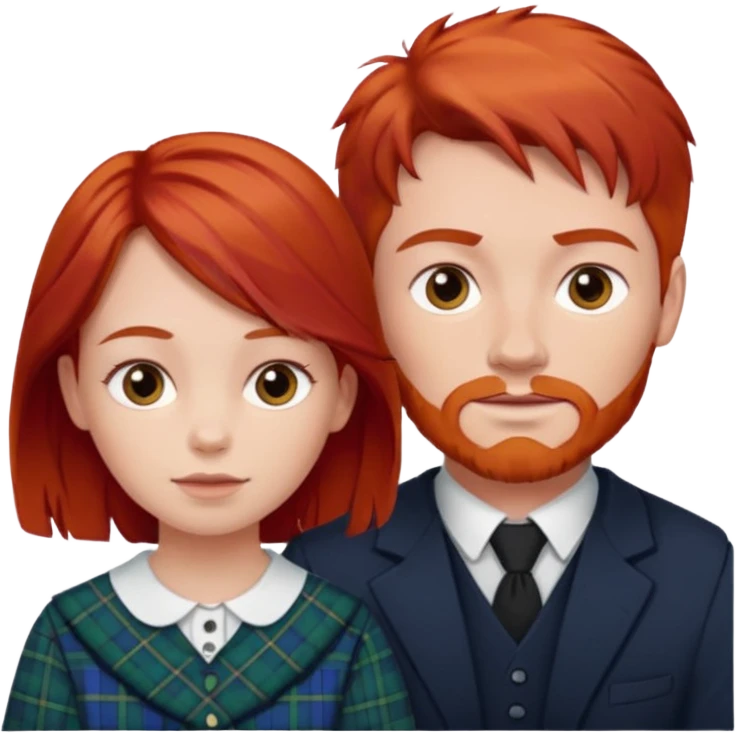 scottish family with son and daughter emoji