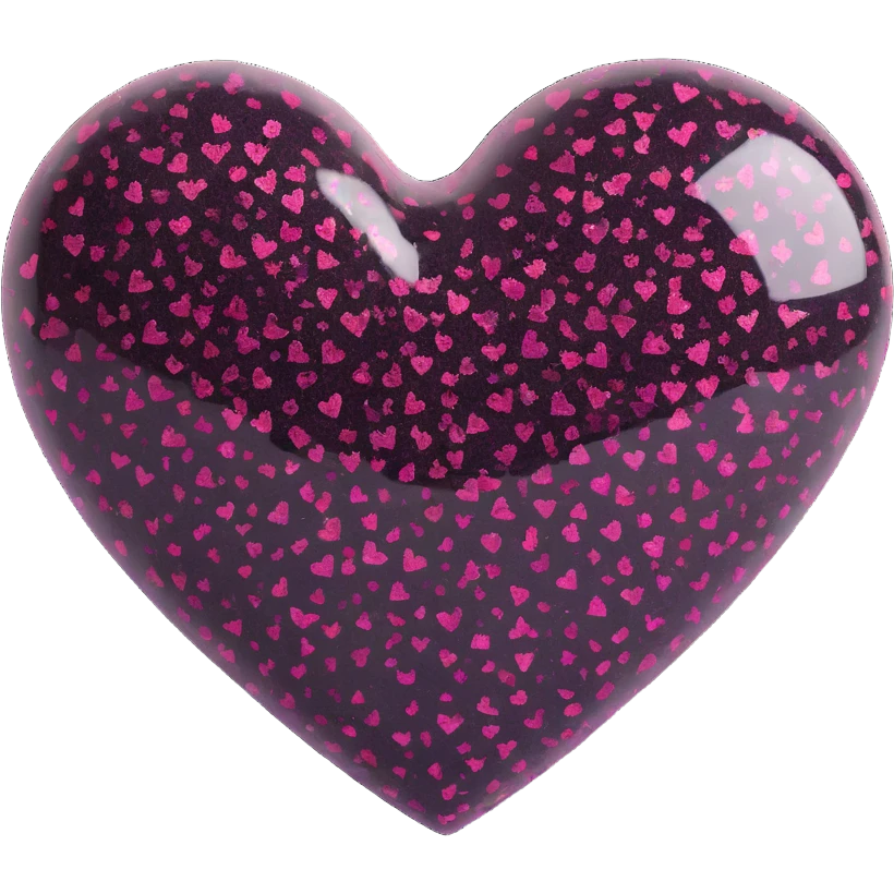 heart with black glitter emoji