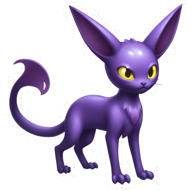Shiny Dark Noibat-Delcatty-Espeon-fusion-hybrid full body emoji