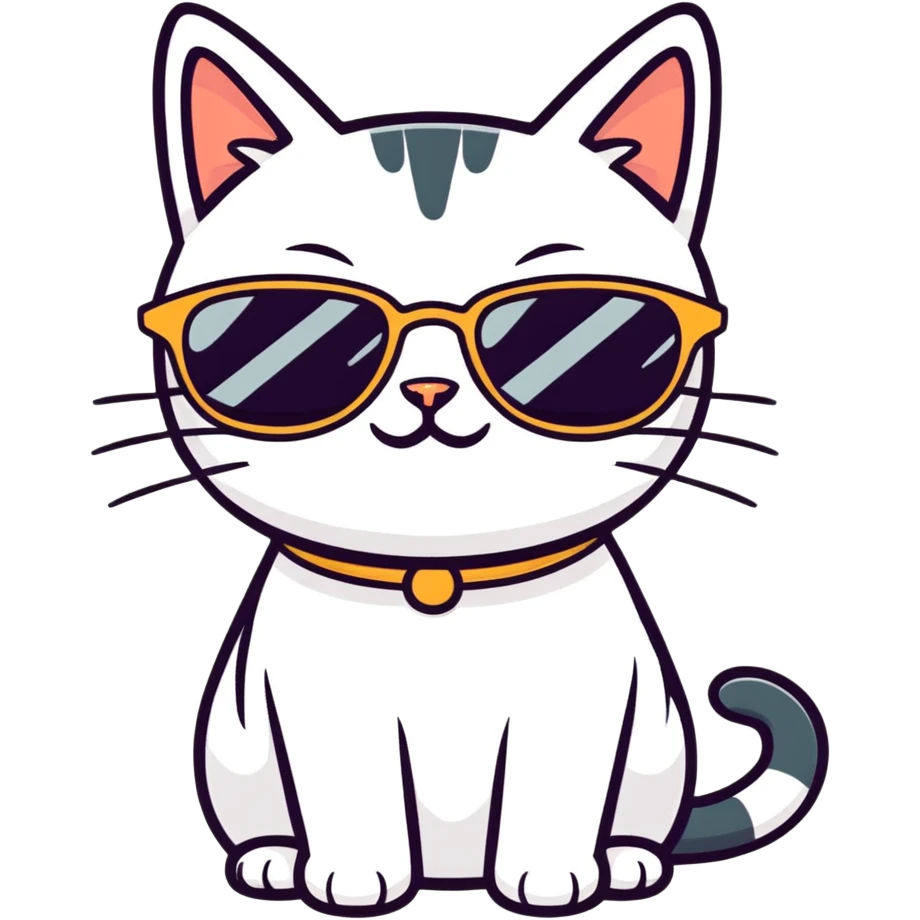 Cat with sunglasses emoji