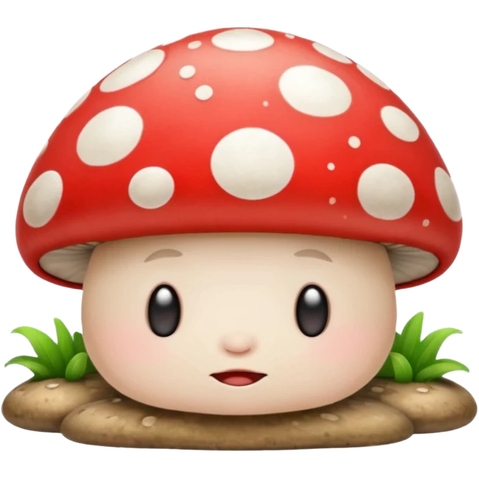 A sleeping mushroom character emoji