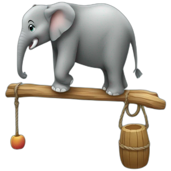 Éléphant sur une balancoire emoji