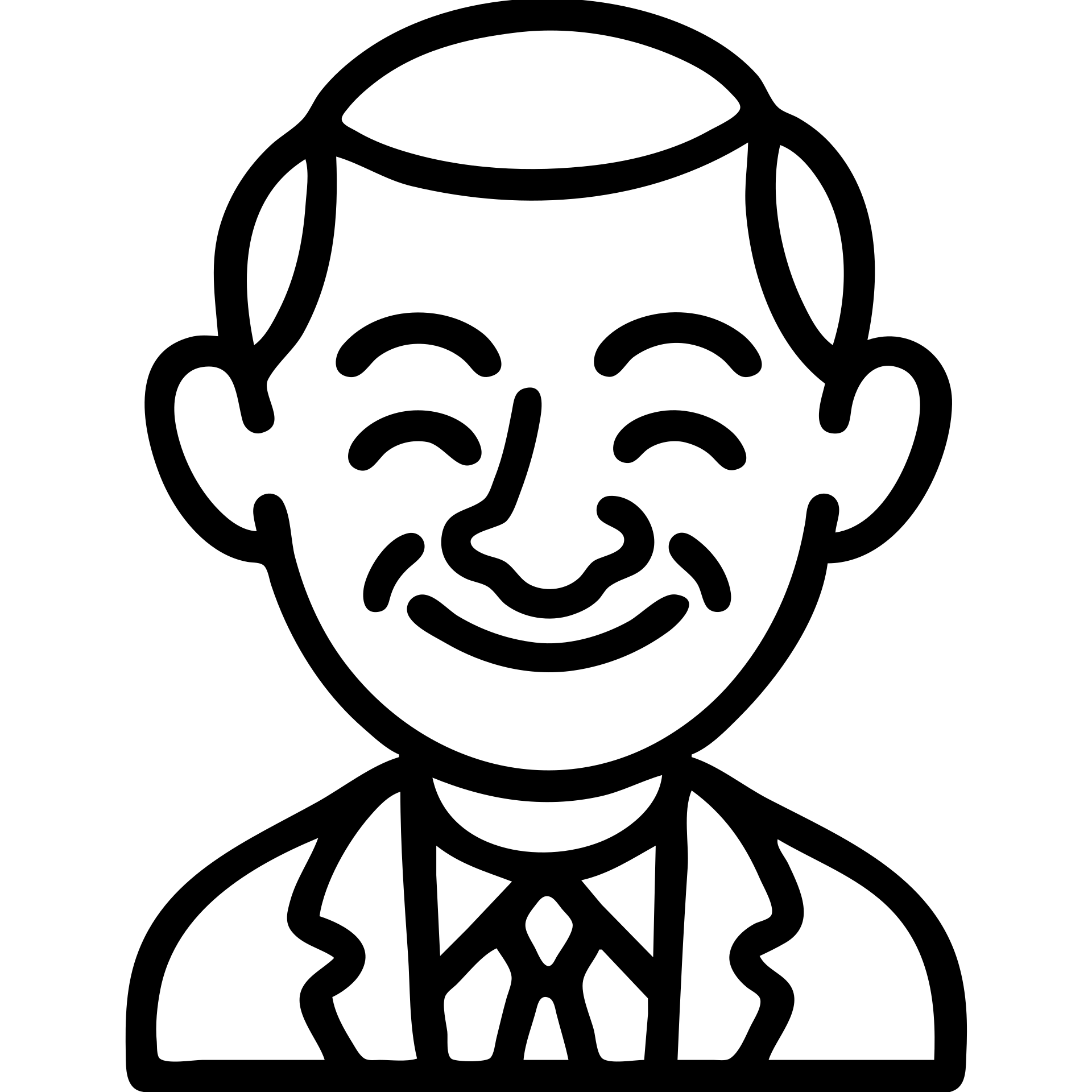 happy Mr. Bean, smiling, simple icon style emoji