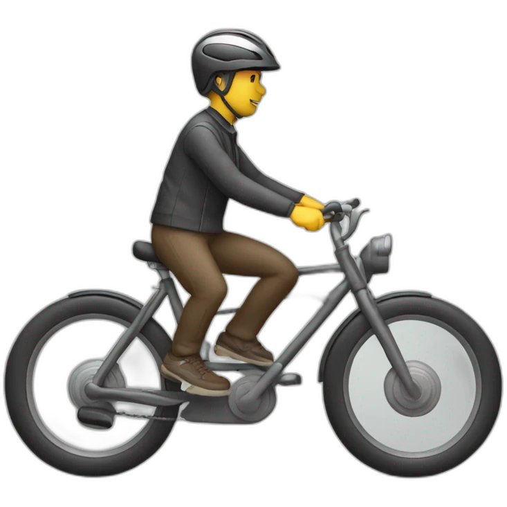 Driving on bike by car emoji