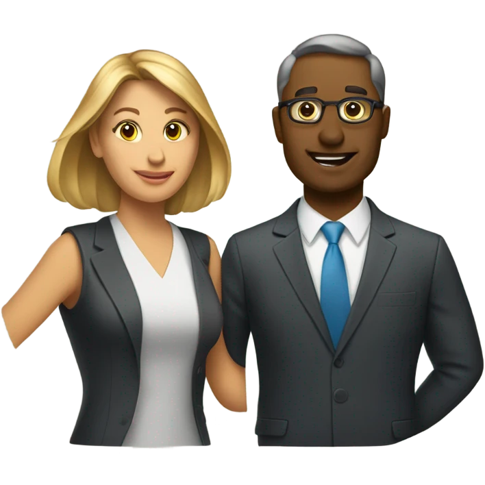 two investors man and woman emoji