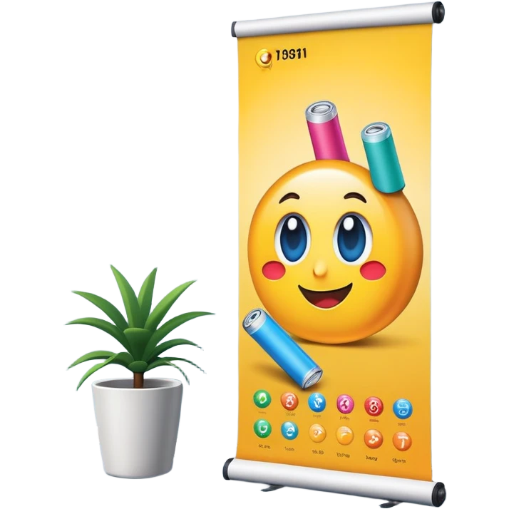 roll up poster emoji