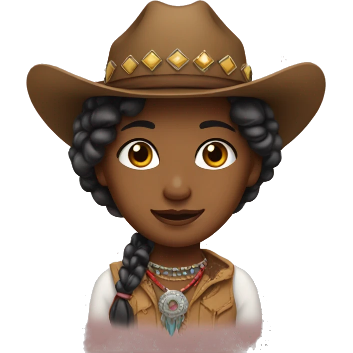 girl with western accessories emoji