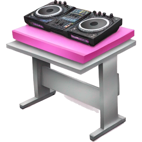 Pink DJ table  emoji