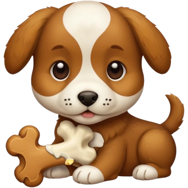 puppy with bone emoji