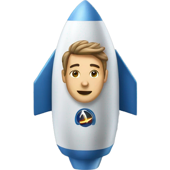 Man flying in a rocket emoji