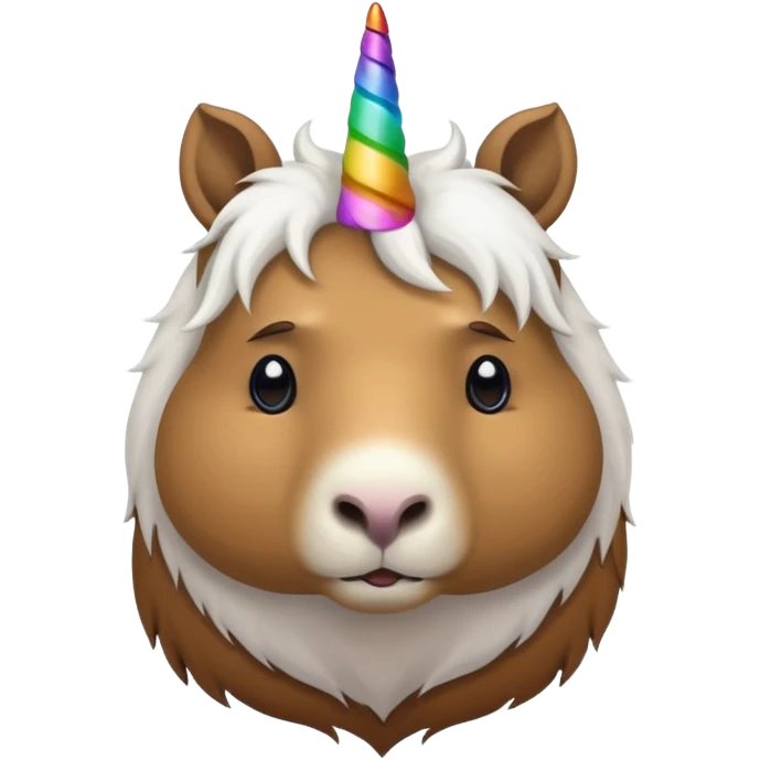 sad capybarq unicorn hybrid emoji