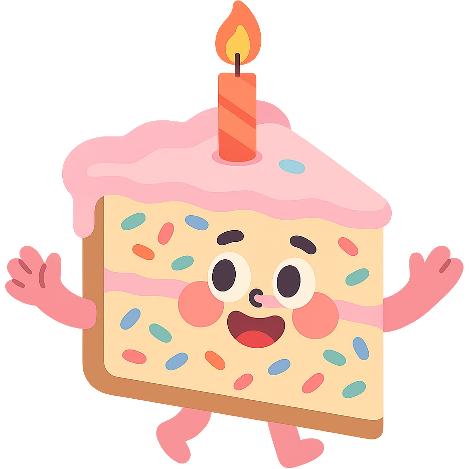 slice of funfetti birthday cake emoji