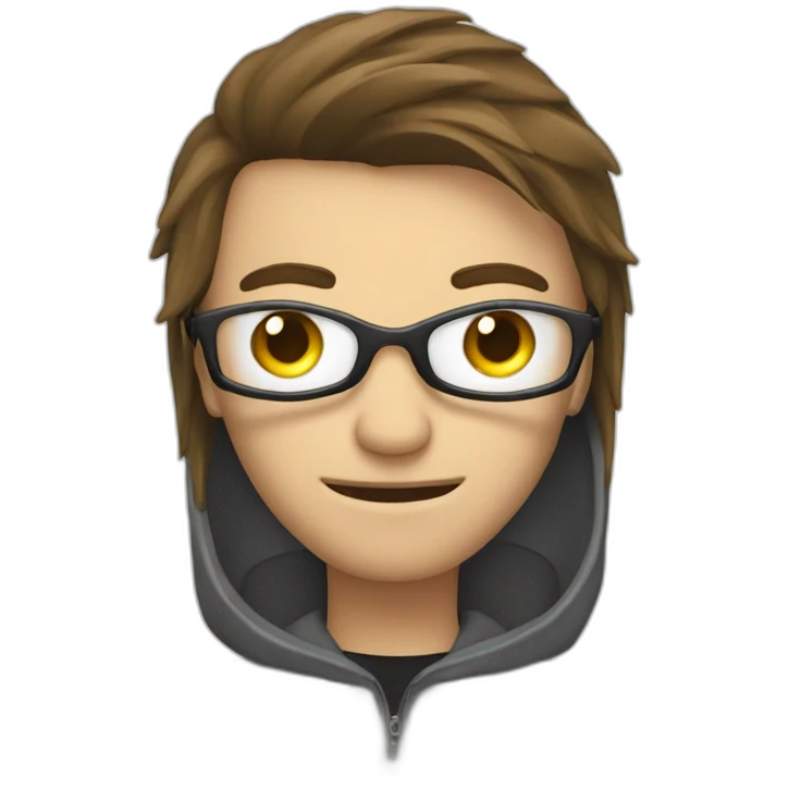 hacker whith his computer emoji