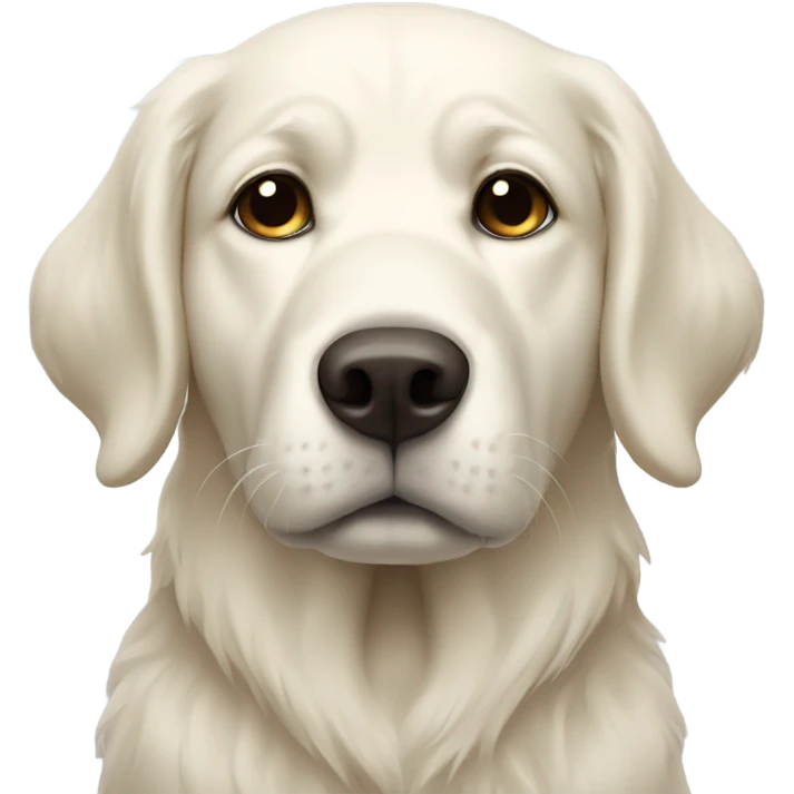Sad white retriever emoji