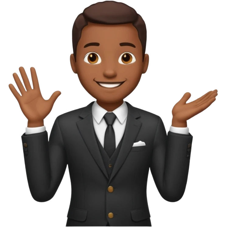 cool happy professional black male emoji