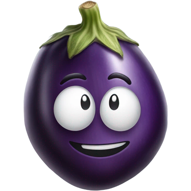 eggplant with veins  emoji