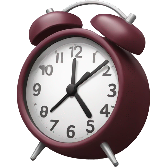 realistic alarm clock burgundy emoji