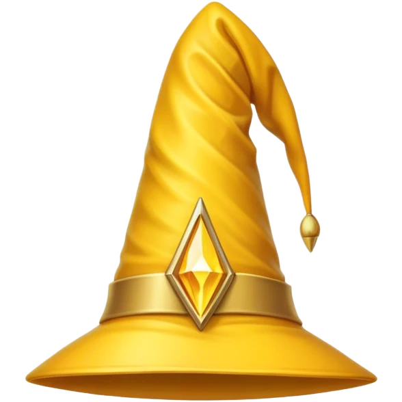 yellow wizard hat Bright emoji