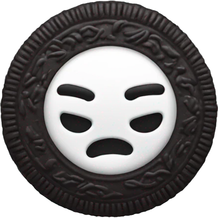 one oreo without a face emoji