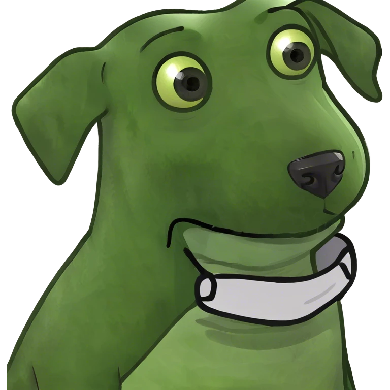 Dog wearing a wonsie emoji