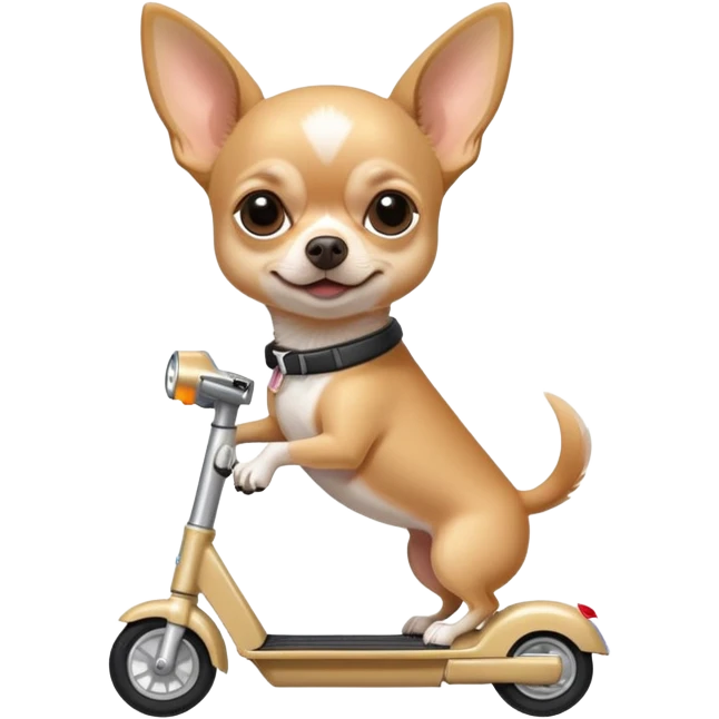 Chihauha auf e Scooter emoji