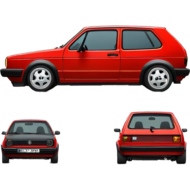 Vw golf mk2 red emoji