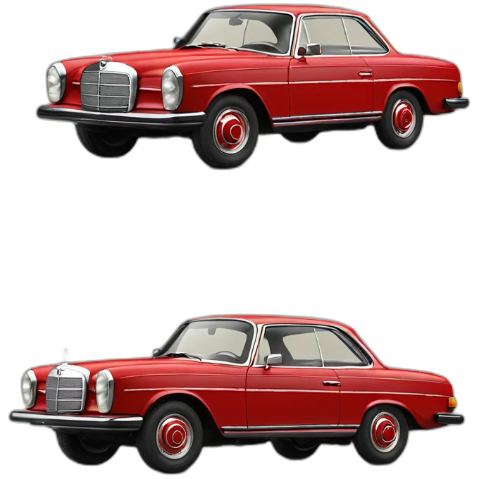 Mercedes-Coupé-vintage-red emoji