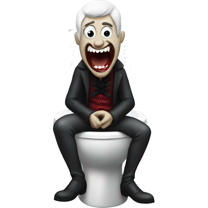 Vampire on toilet  emoji