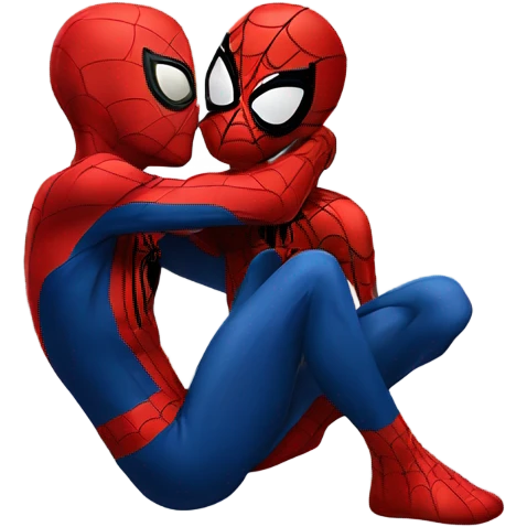 Spider-Man kissing Spider-Man emoji