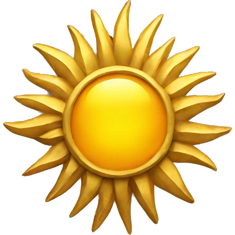 gold sun emoji