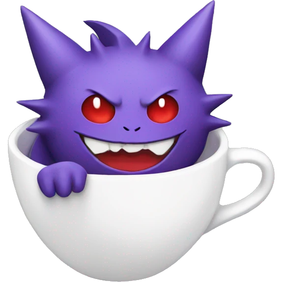 gengar with coffee emoji