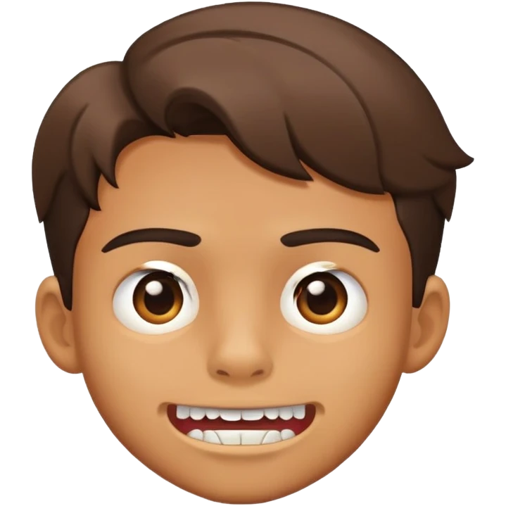 ragazzo con mandibola grossa emoji