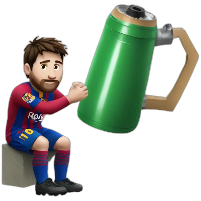 Messi tomando mate emoji