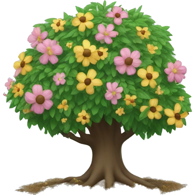 un árbol con flores  emoji