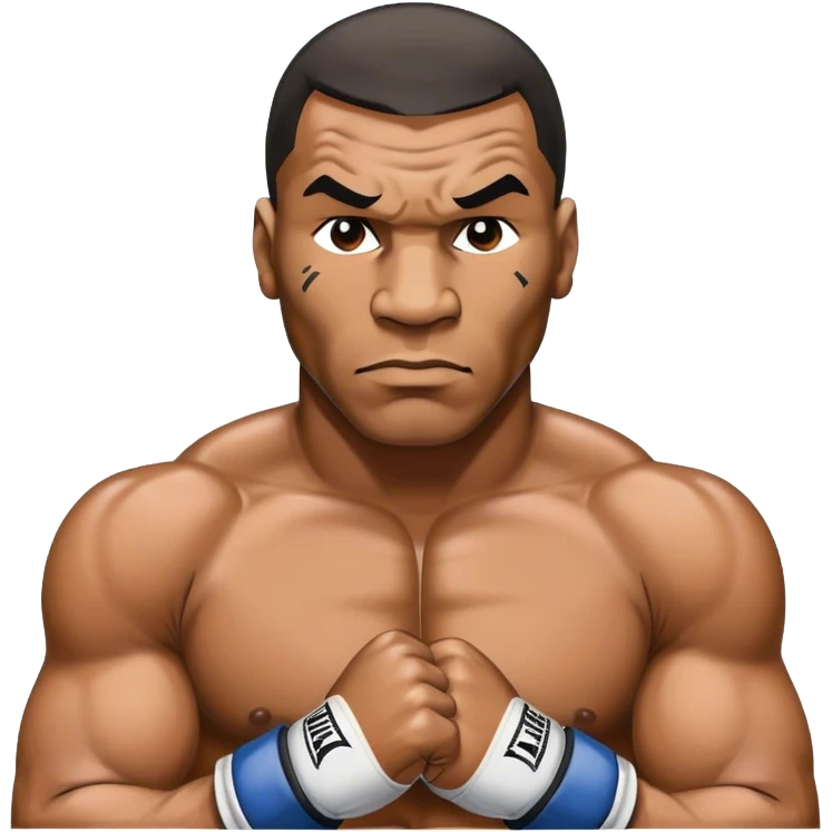 Mike Tyson in the boxing ring, ￼ emoji