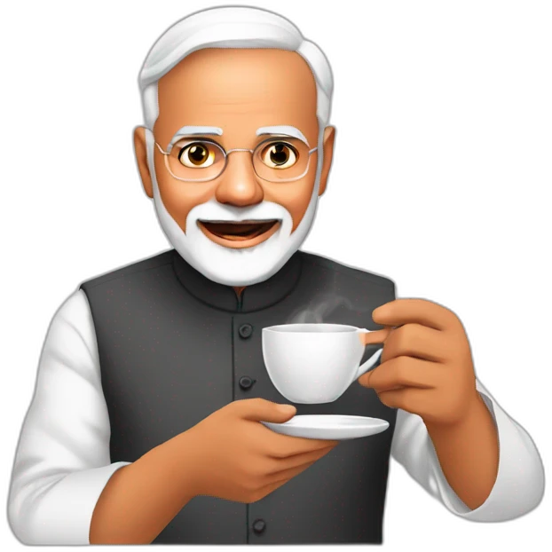 Narendra Modi selling tea emoji