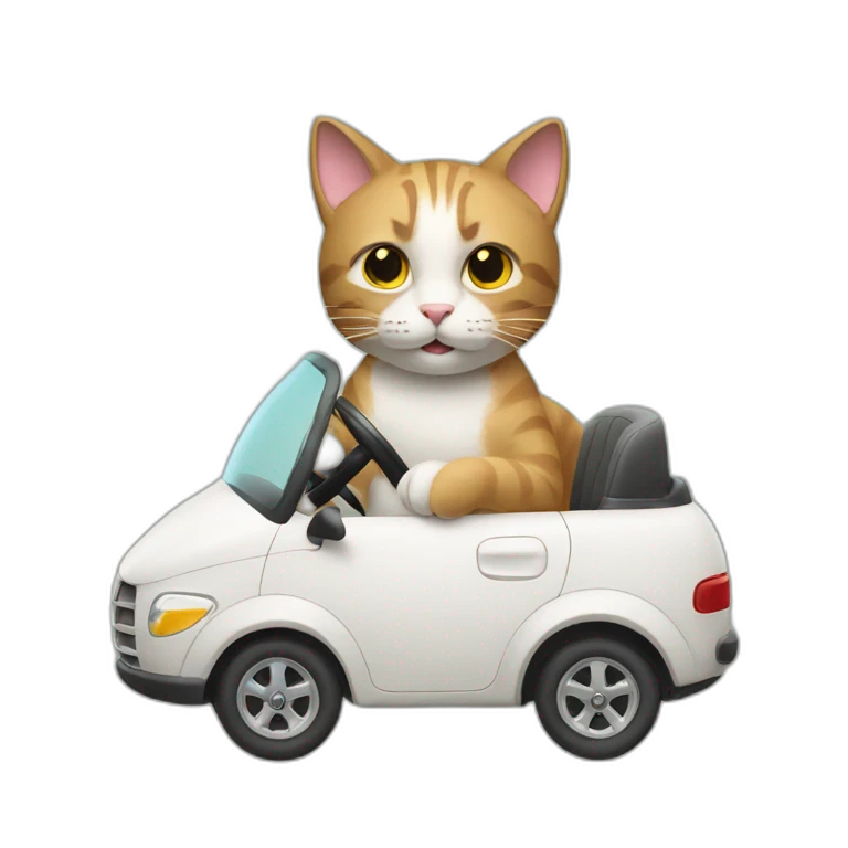 cat driving a car emoji