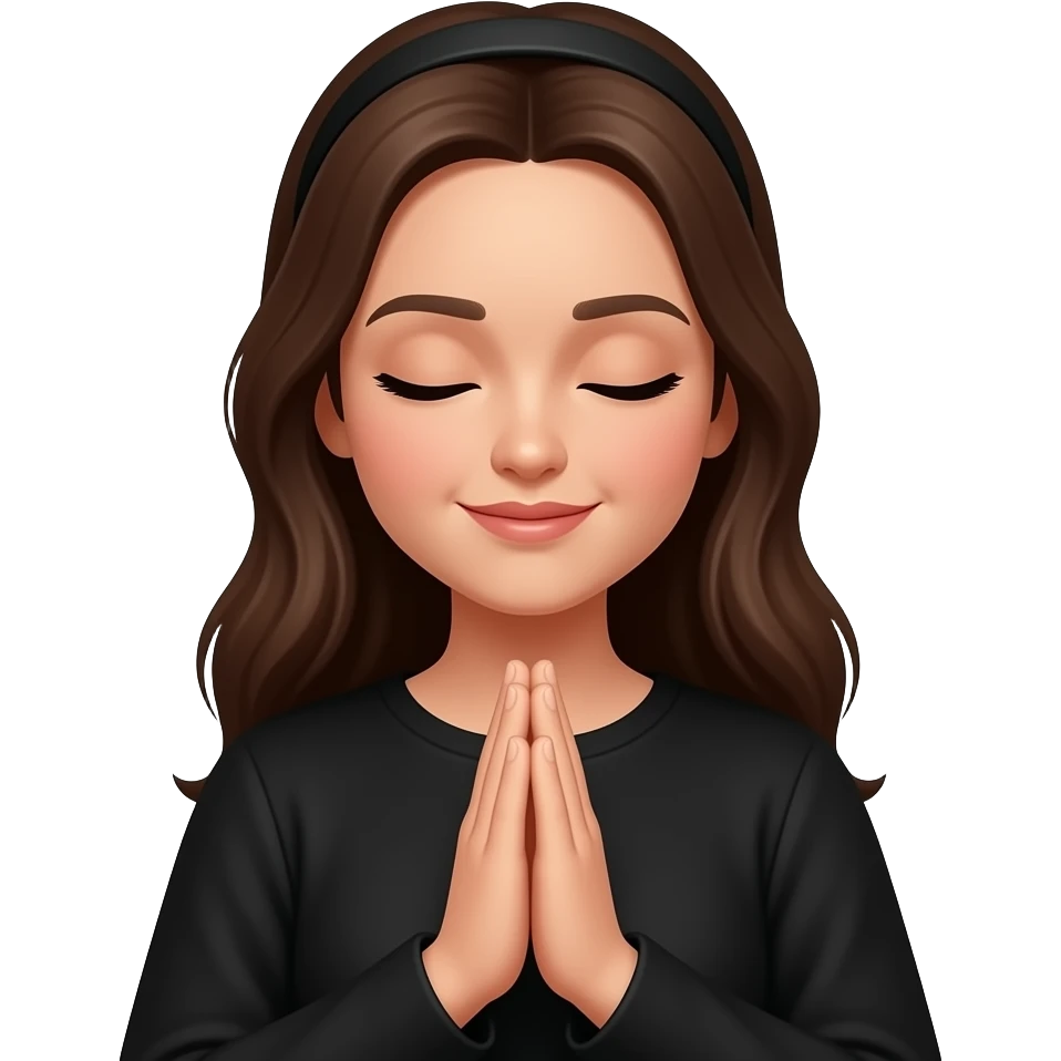 The wonen pray black emoji