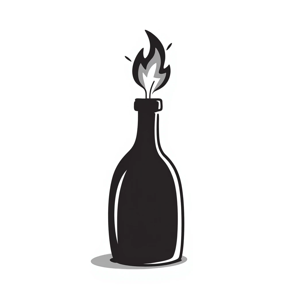 Molotov cocktail emoji