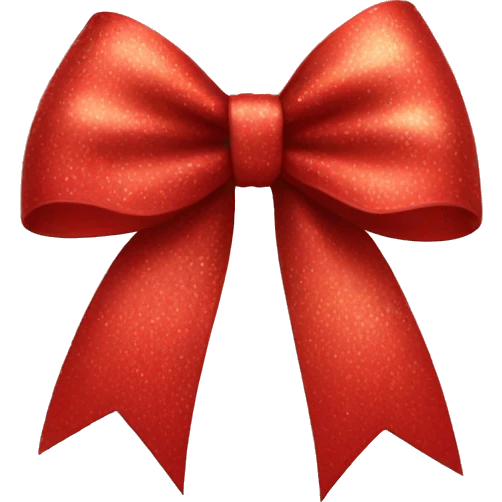 red cheer bow emoji