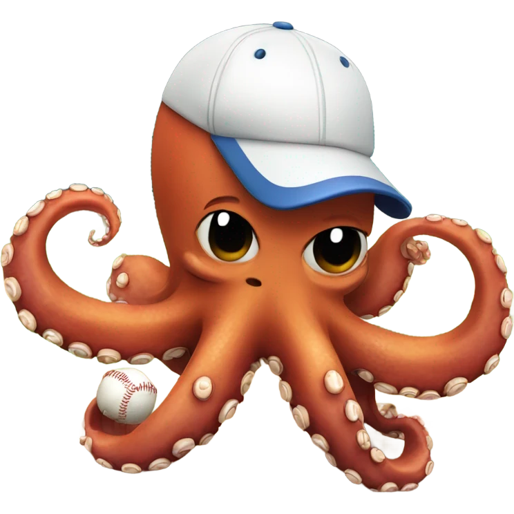 Octopus playing baseball emoji