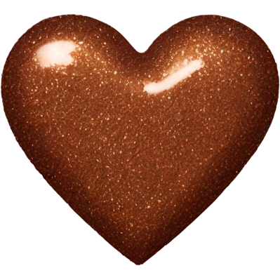 One Brown glitter heart emoji