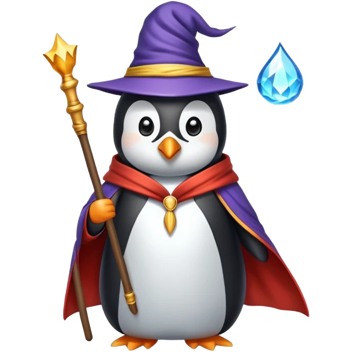 Penguin Wizard emoji