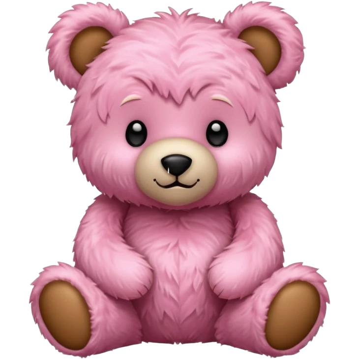 Pink fluffy teddy  emoji