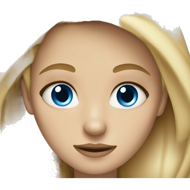 Blonde girl with blue eyes emoji