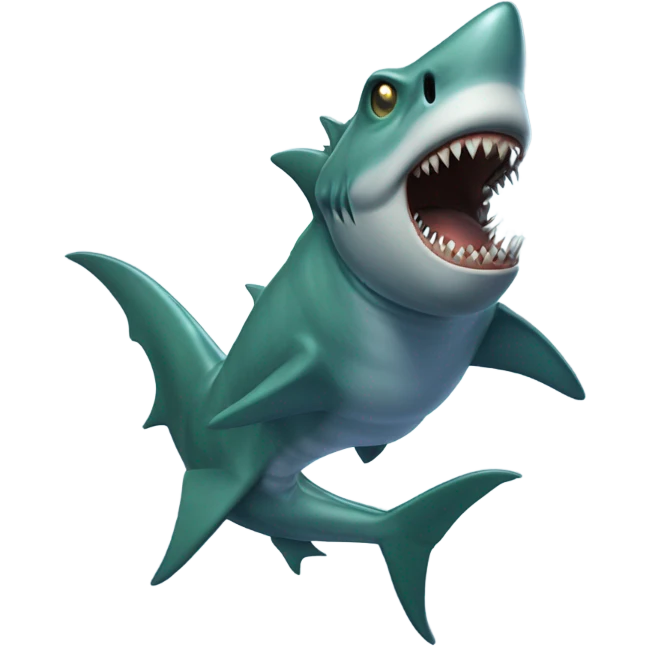 Dragon mixed with shark emoji