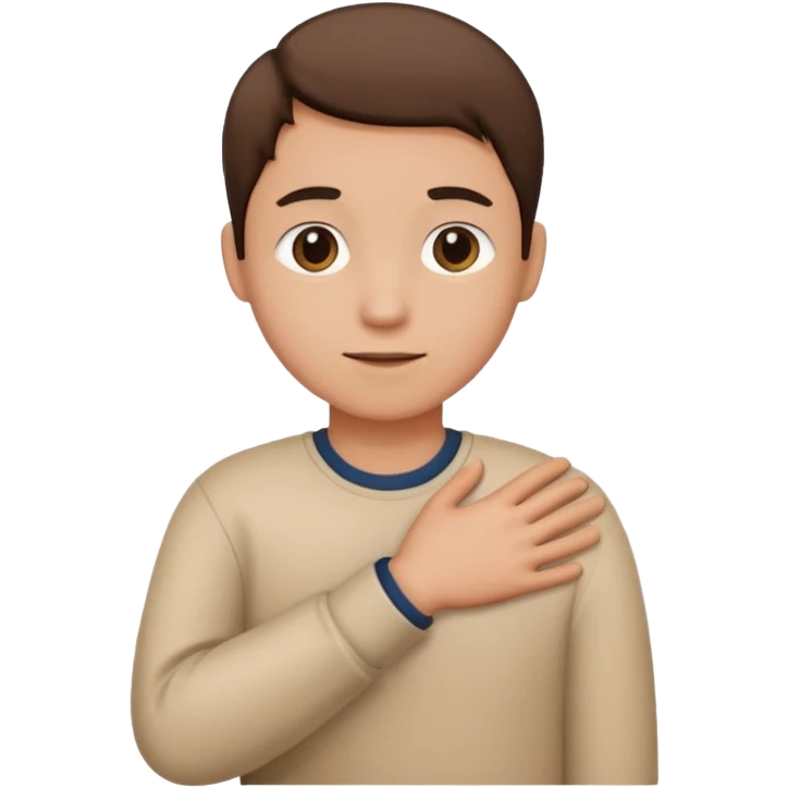 A Hand on placed on another persons shoulder zoomed in but you only see the one person and the hand on the shoulder which is coming from behind them like holding their shoulder  emoji