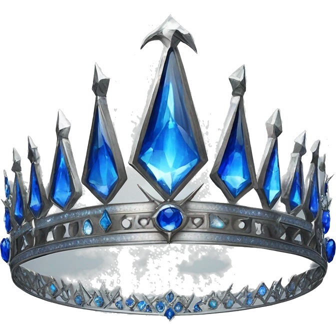 The Ravenclaw Diadem is a tiara-like object with a majestic design, made of gleaming silver and set with glittering blue gems. It is enchanted to enhance the wisdom and intellect of its wearer. Voldemort turned it into a Horcrux, embedding a fragment  emoji