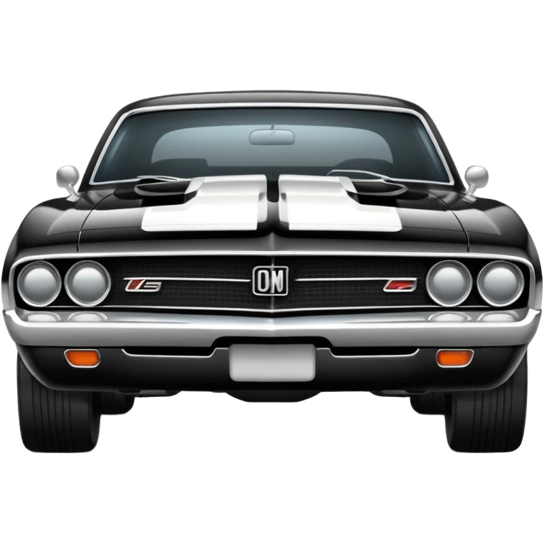 Black and white old school muscle car  emoji