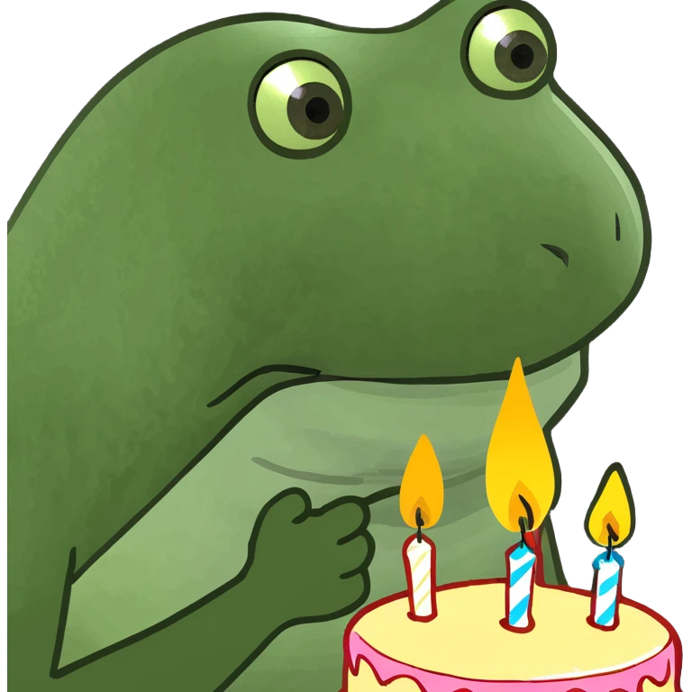 bufo blowing candles on cake emoji